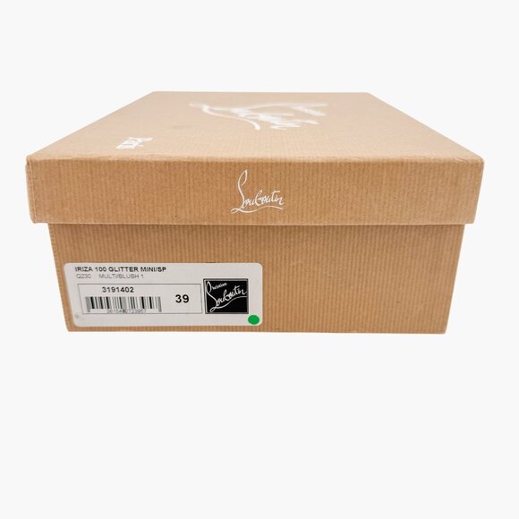 Christian Louboutin Iriza 100 Pumps Size 39 US 9 Glitter Half D'Orsay High Heel - Picture 15 of 15